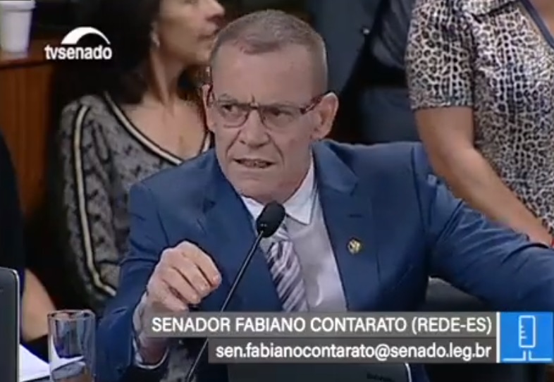 Senador Fabiano Contarato (Rede). Crédito: Reprodução/TV Senado