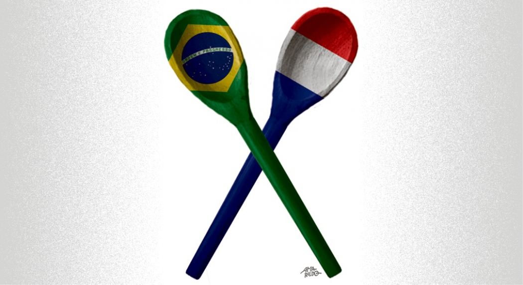 França e Brasil ligados pela paixão por colheres de pau. Crédito: Amarildo