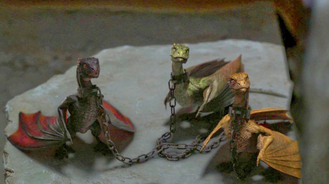 15/03/2019 - Dragões ainda filhotes em Game Of Thrones. Crédito: Reprodução/HBO