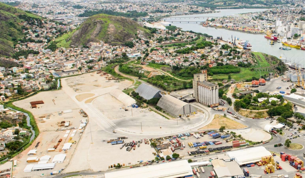 Área do Cais de Capuaba, no complexo do Porto de Vitória. Crédito: Divulgação/Codesa