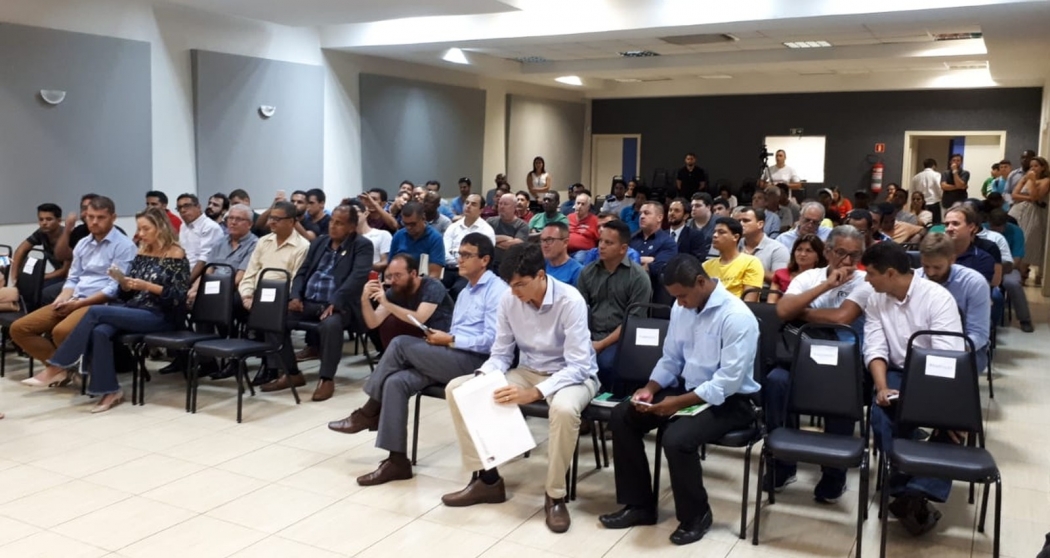Auditório ficou lotado para a palestra com o presidente do Fortaleza, Marcelo Paz . Crédito: Richard Pinheiro/GloboEsporte.com