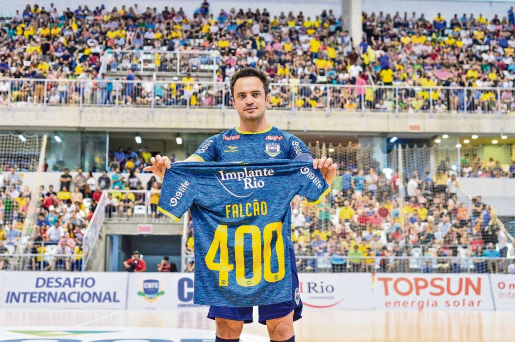 O craque Falcão superou a marca dos 400 gols. Crédito: CBFS/Divulgação