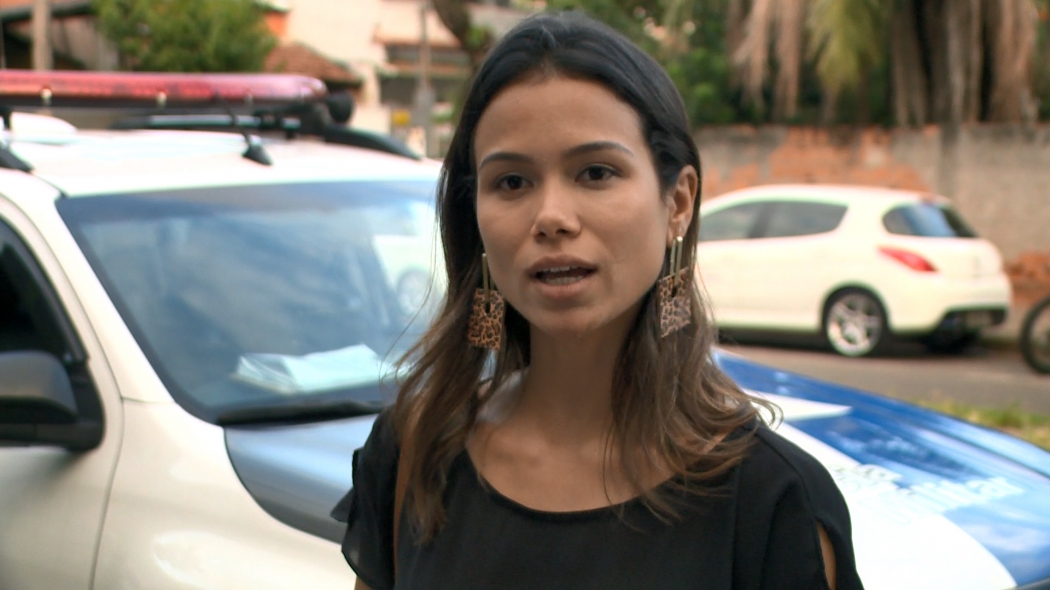 Modelos capixabas são sequestradas e assediadas em Jardim Camburi. A modelo Aline Helmer. Crédito: FOTO: WAGNER MARTINS/TV GAZETA