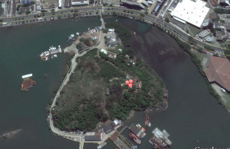 Terreno na Ilha da Fumaça, em Vitória, também vai à leilão. Crédito: Reprodução