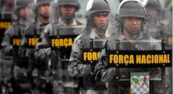 Agentes da Força Nacional de Segurança, que vão reforçar o policiamento em Cariacica