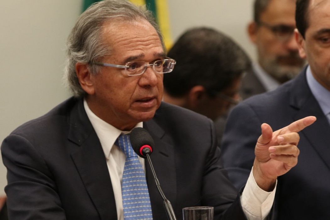 O ministro da Economia, Paulo Guedes, durante audiência pública na Comissão Mista de Orçamento. Crédito: (Windows)