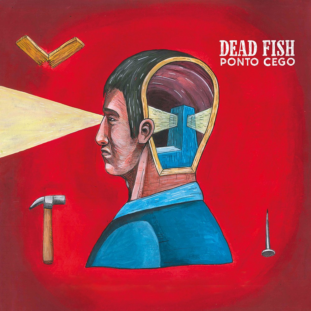 Capa do álbum "Ponto Cego", da banda Dead Fish . Crédito: Divulgação/ Ilustração de Flávio Grão