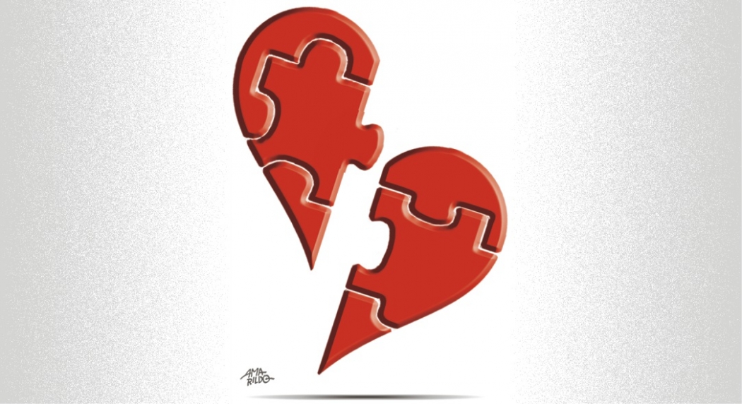 Amor despedaçado. Crédito: Amarildo