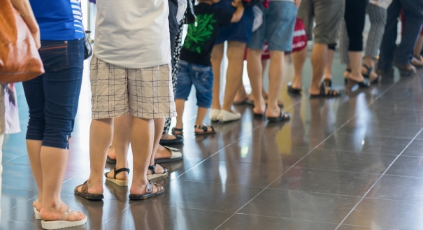 Fila em bancos