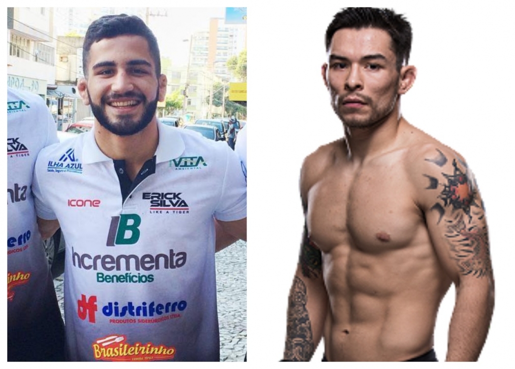 Gabriel Silva (à direita) finalmente vai estrear no maior evento de MMA do mundo. O brasileiro vai enfrentar o americano Ray Borg. Crédito: Arquivo Pessoal