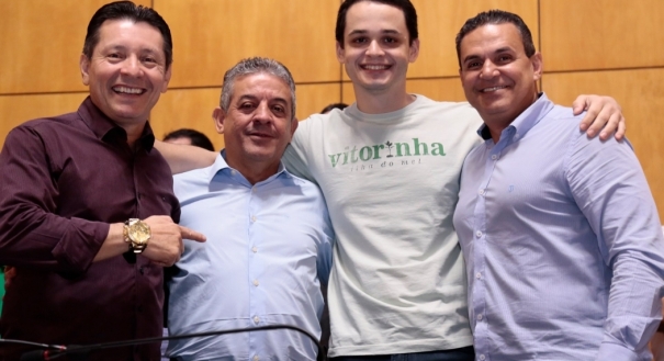 Os deputados estaduais Capitão Assumção, Danilo Bahiense, Lorenzo Pazolini e Torino Marques participaram do 1º encontro do PSL