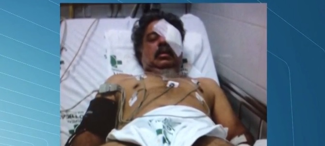 José Carlos Rodrigues foi agredido por populares após cometer os crimes e ficou internado em um hospital. Crédito: Reprodução/TV Gazeta