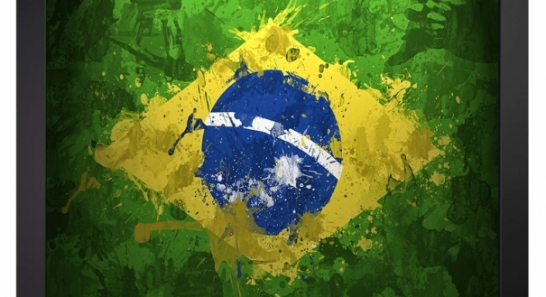 Pintura da bandeira do Brasil