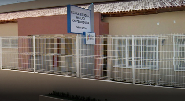 Escola Estadual Wallace Castelo Dutra, onde aluno ameaçou a professora. Crédito: Reprodução/Google Street View