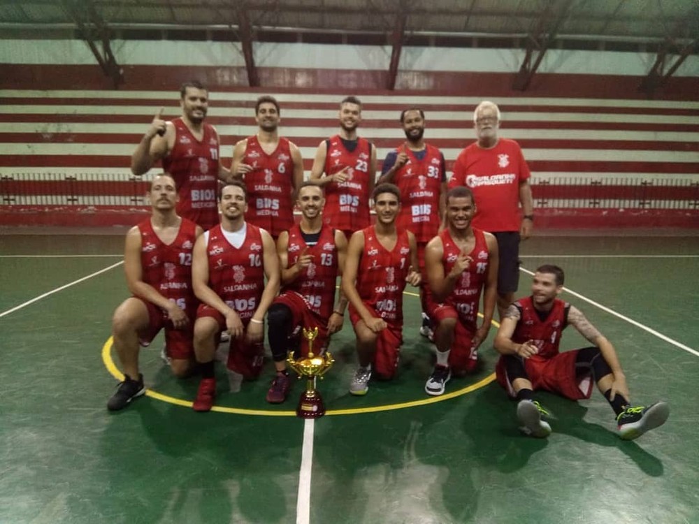 Time de basquete do Saldanha da Gama. Crédito: Saldanha da Gama/Divulgação