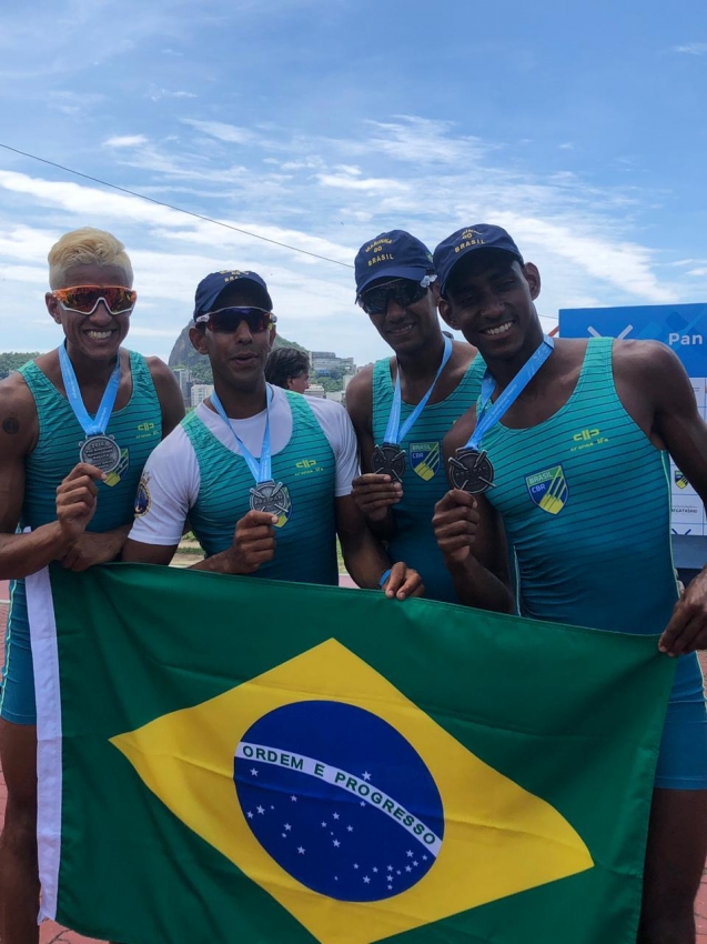 Remador capixaba Vangelys Reinke foi medalha de prata no Pré-Pan. Crédito: Acervo pessoal