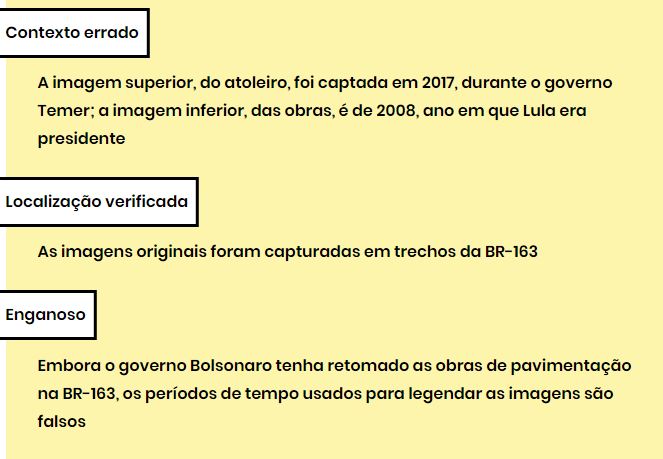 Conclusão da verificação da BR 163. Crédito: Comprova