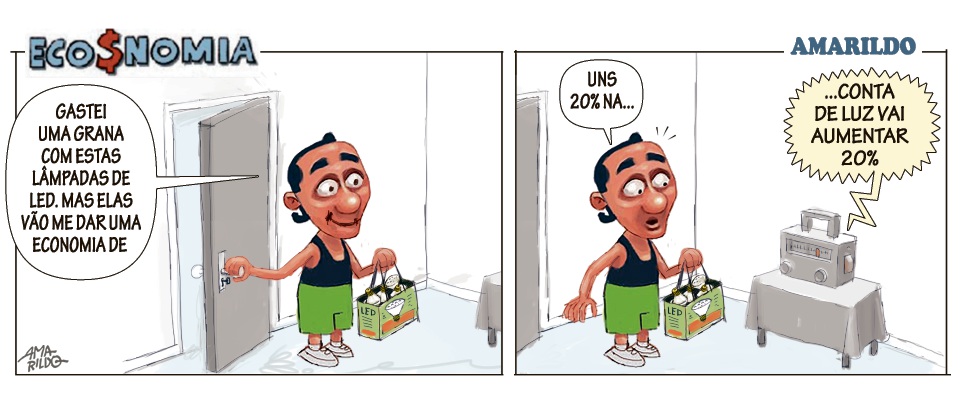 Eco$nomia - Tirinha 02/08/2019. Crédito: Amarildo