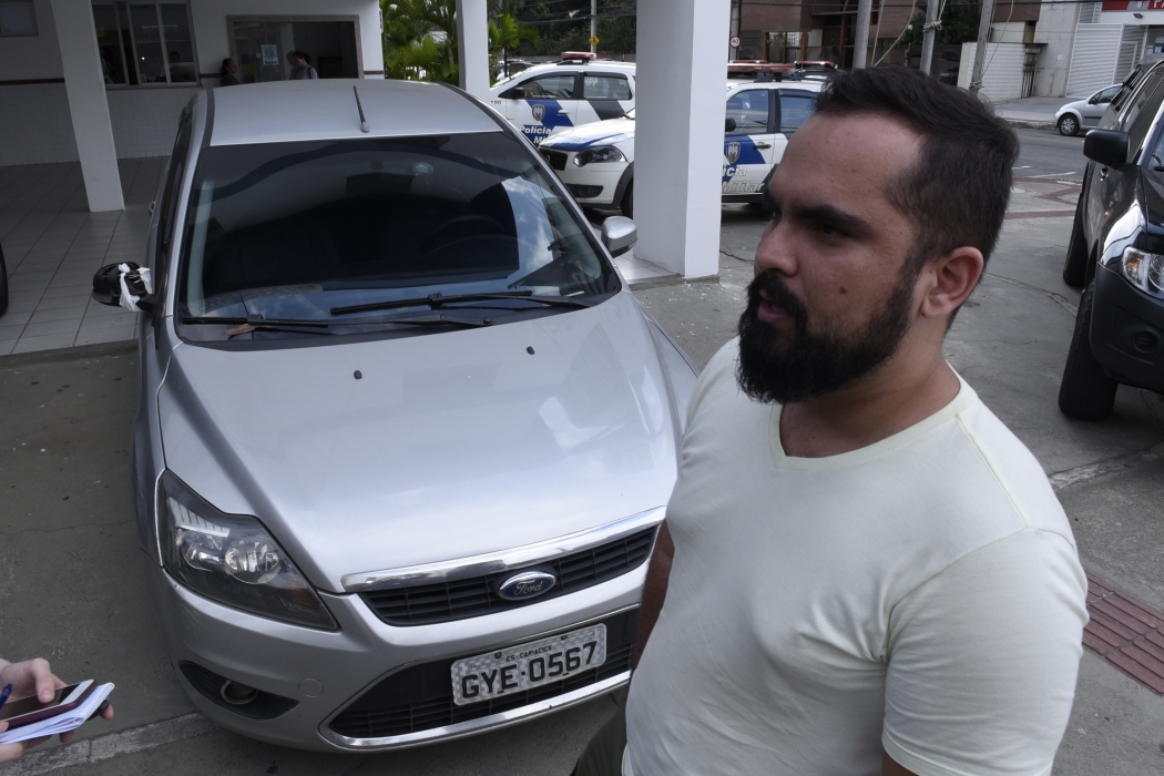 O motorista de aplicativo Marcos Augusto Moreira foi rendido por bandidos durante uma corrida. Minutos depois ele soube que um dos assaltantes havido sido morto. Crédito: Carlos Alberto Silva