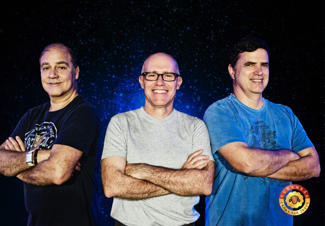 Banda Rebanhão, com formada por Carlinhos Félix, Pedro Braconnot e Paulo Marotta. Crédito: Divulgação