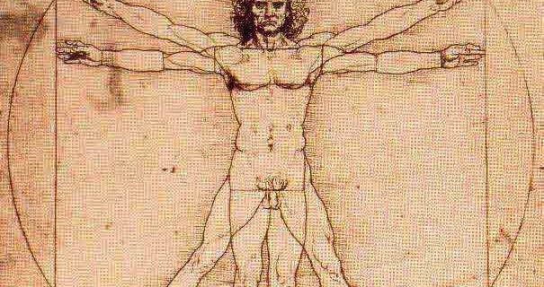 O Homem Vitruviano, de Leonardo da Vinci. Crédito: Reprodução