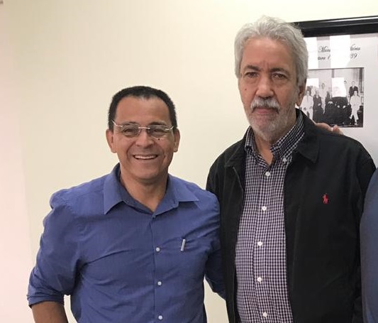 O presidente da Câmara de Vitória, Cleber Felix, e o ex-deputado estadual Esmael de Almeida. Crédito: Cleber Felix