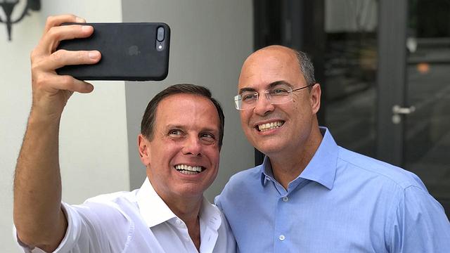 Os governadores João Doria, de São Paulo, e do Rio, Wilson Witzel. Crédito: Divulgação/Equipe João Doria