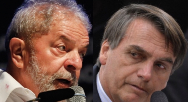 Lula e Jair Bolsonaro: polarização na política