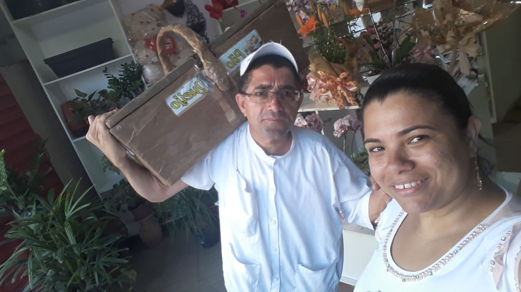 Davi e Eliane, vendedor e cliente fiel. Crédito: Arquivo pessoal
